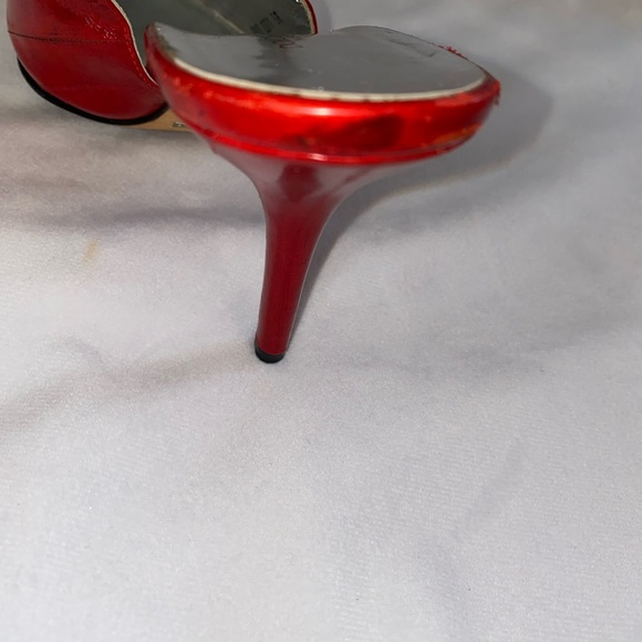 Dolce & Gabbana Red Eel Leather Slingback’s Heels - Picture 7 of 10